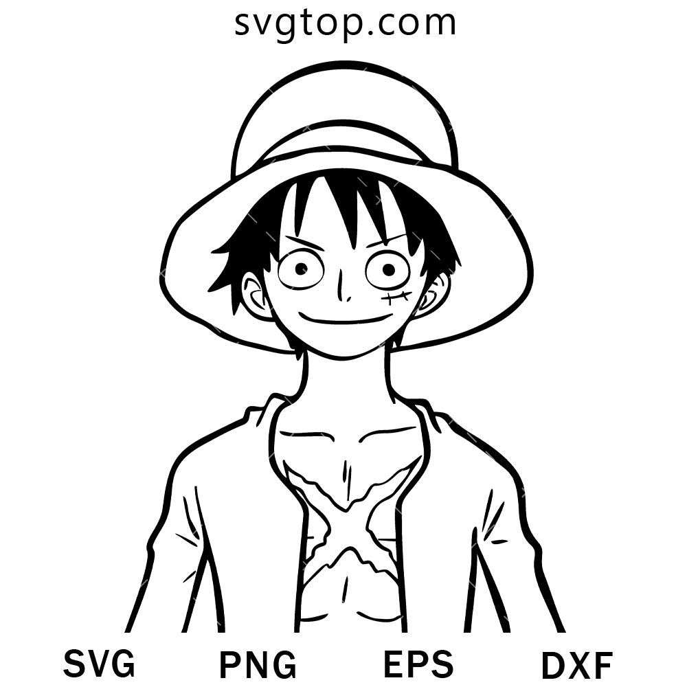 Pose Luffy SVG, One Piece SVG
