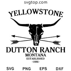 Bull Yellowstone Dutton Ranch SVG, Yellowstone SVG