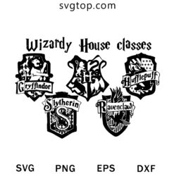 Bundle Wizardy House Classes SVG, Harry Potter SVG