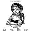 Disney Princess Tattoo SVG, Bad Girl Princess SVG