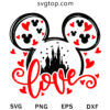 Mickey Head Love SVG, Walt Disney SVG