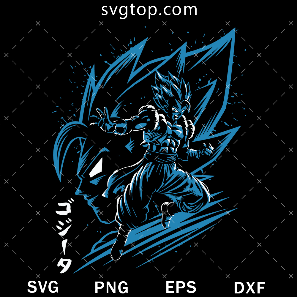 Gogeta Super Sayain SVG, Dragon Ball Movie SVG