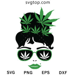 Cannabis Girl SVG, Marijuana Leaf SVG
