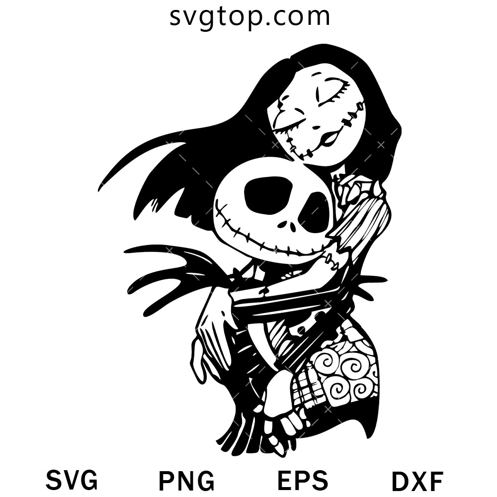 Sally Hug Jack SVG, The Nightmare Before Christmas SVG