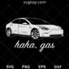 Haha Gas SVG, Tesla Model S SVG