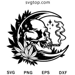 Skull Smoke Cannabis SVG, Cannabis SVG